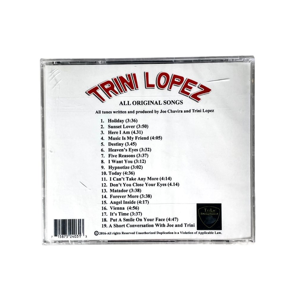 Sealed Trini Lopez & Joe Chavira All 18 Original Songs TriLo Productions CD - Picture 2 of 2